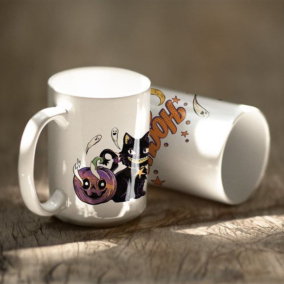 Hocus Pocus Coffee Mug. Halloween Coffee Cup. 15oz Ceramic Mug. Halloween Mug - Picture 3 of 4